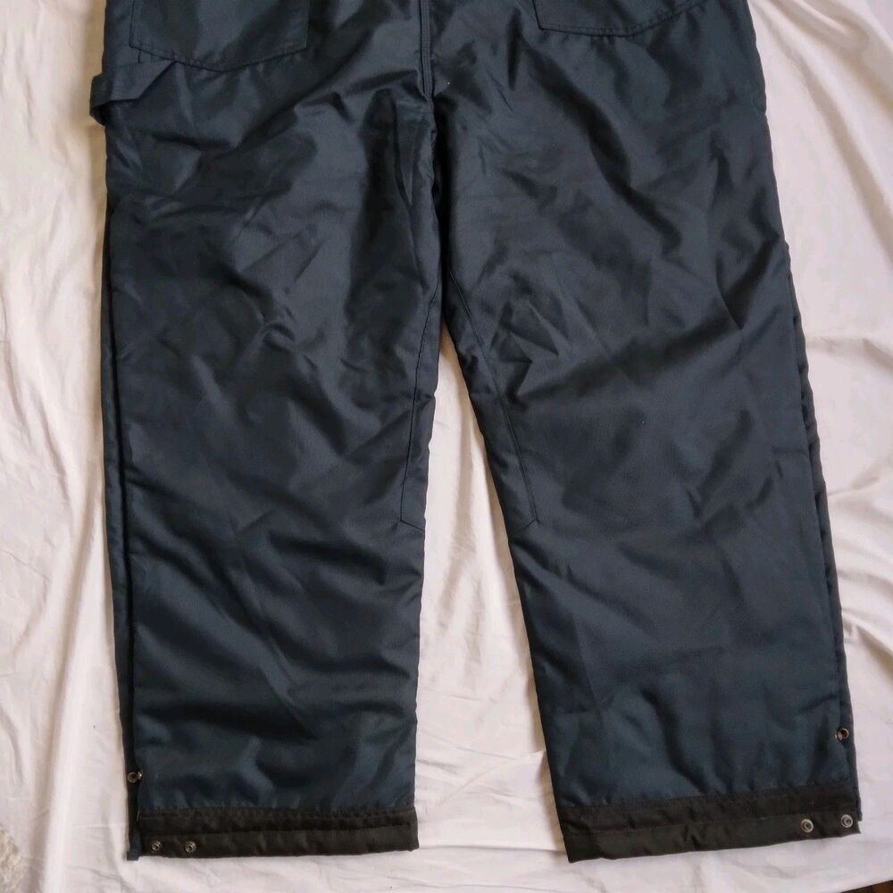 Walls Work Wear Insulated Bib Overalls Blue Quilted Lined Work Pants Mens 2XL - Picture 12 of 12